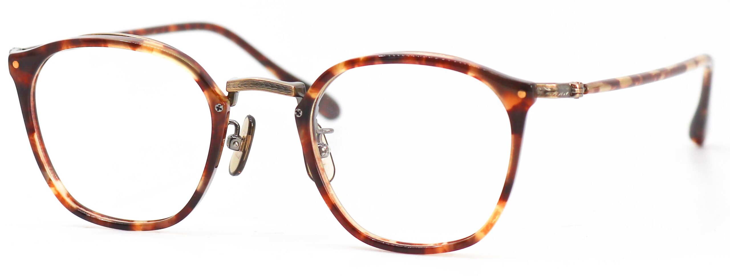 眼鏡のカラータイプC-7 Tortoise/At-Gold　K10飾り