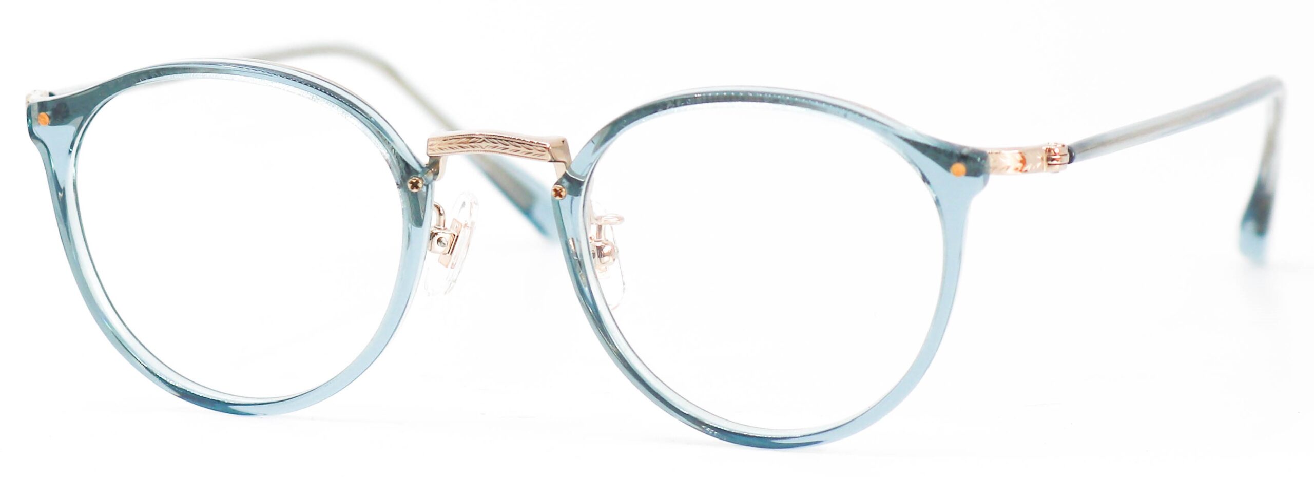 眼鏡のカラータイプC-8 Light-Blue/WGP　K10飾り