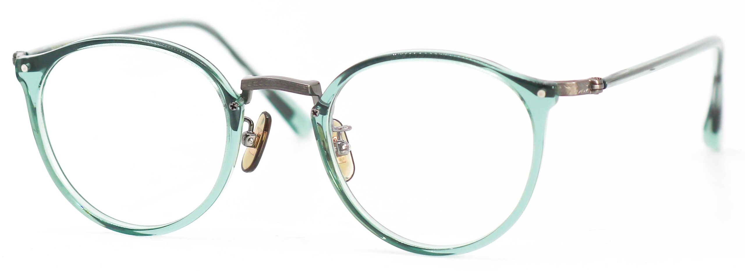 眼鏡のカラータイプC-9 Light-Green/Gray　サンプラチナ飾り
