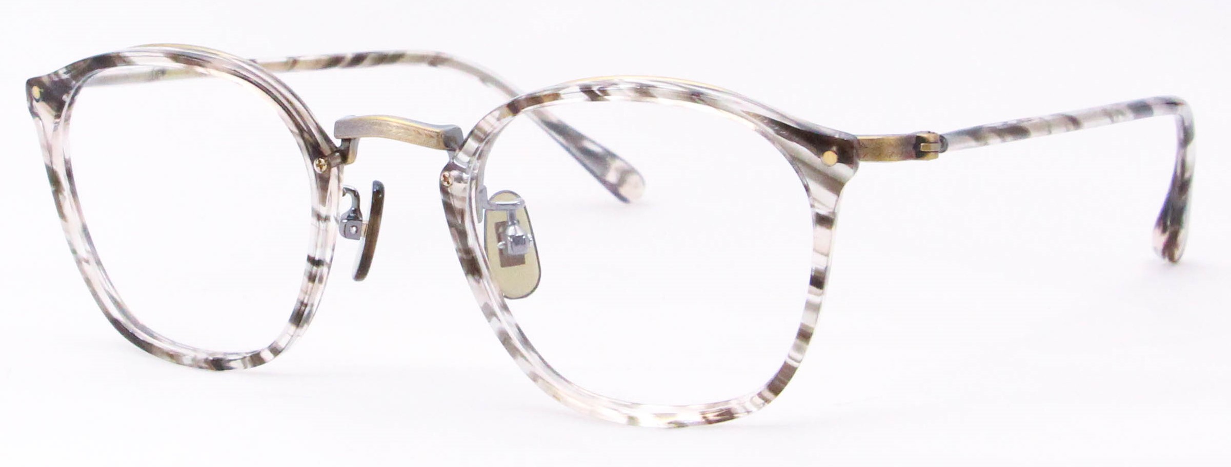 眼鏡のカラータイプC-2 Brown-Sasa/At-Gold　K10飾り