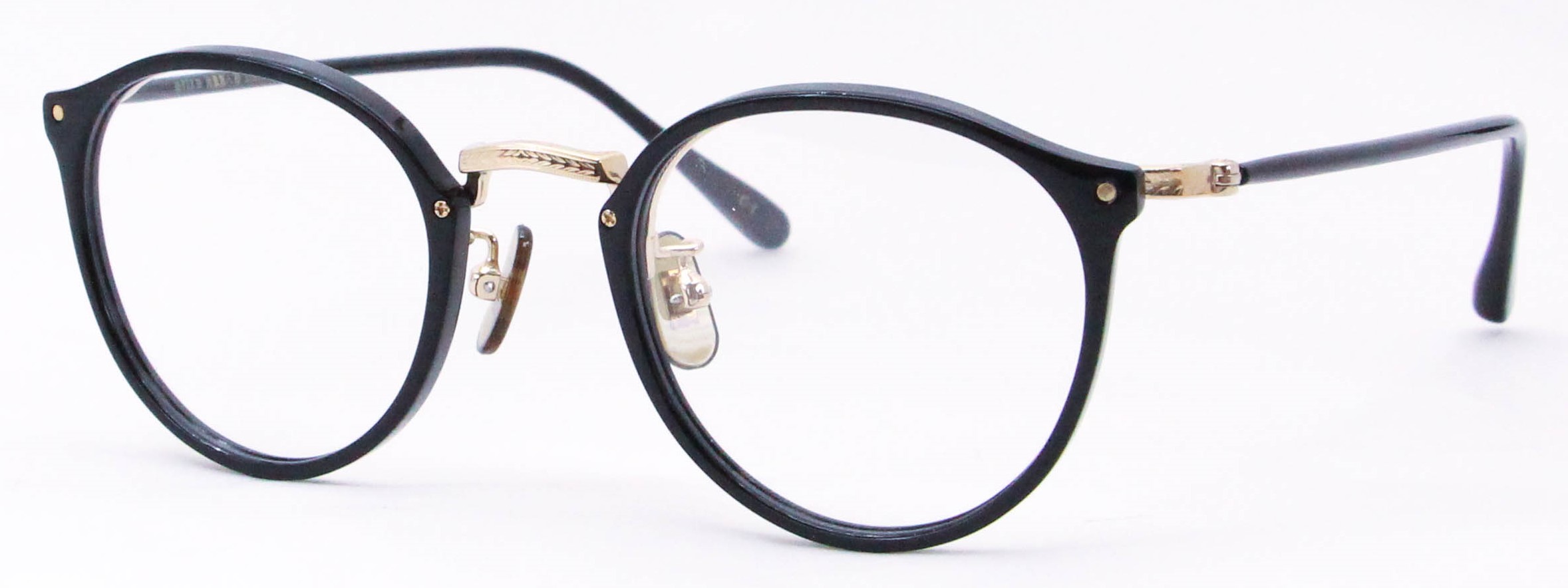 眼鏡のカラータイプC-1 Black/Gold　K10飾り