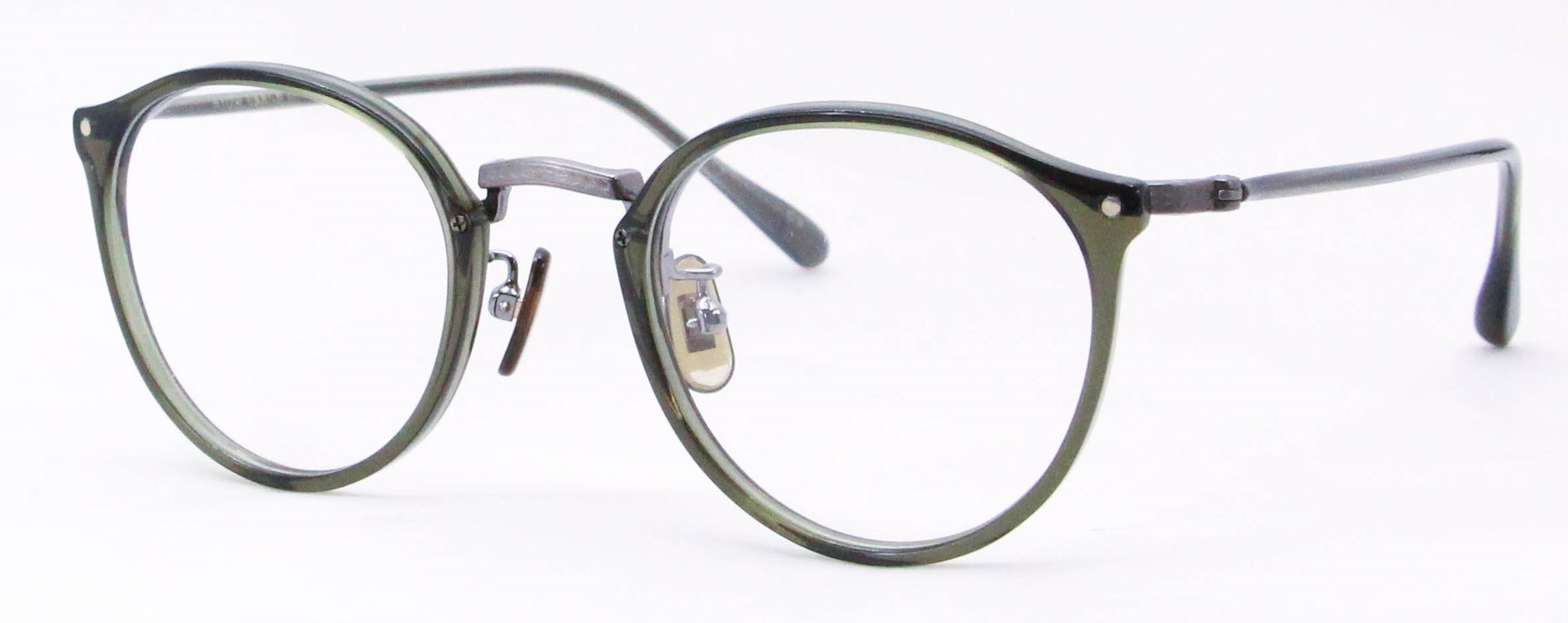 眼鏡のカラータイプC-5 Green/Gray サンプラチナ飾り
