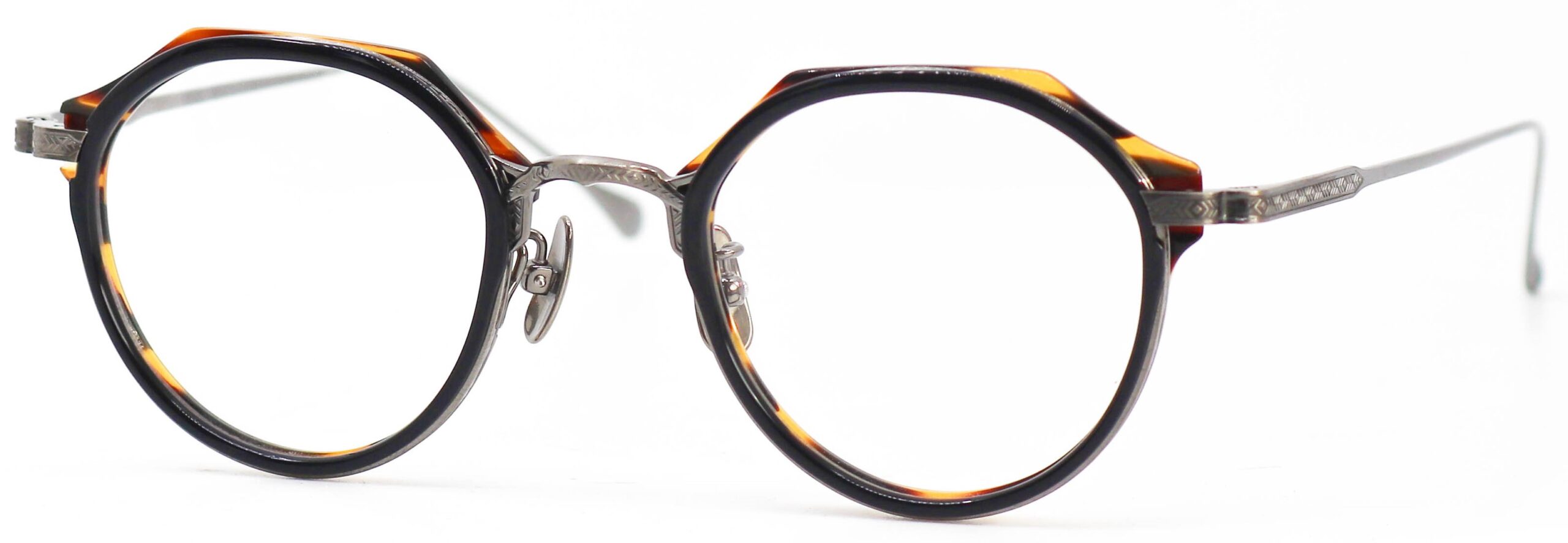 眼鏡のカラータイプC-5 DarkNAVY-Tortoise/AT-Silver