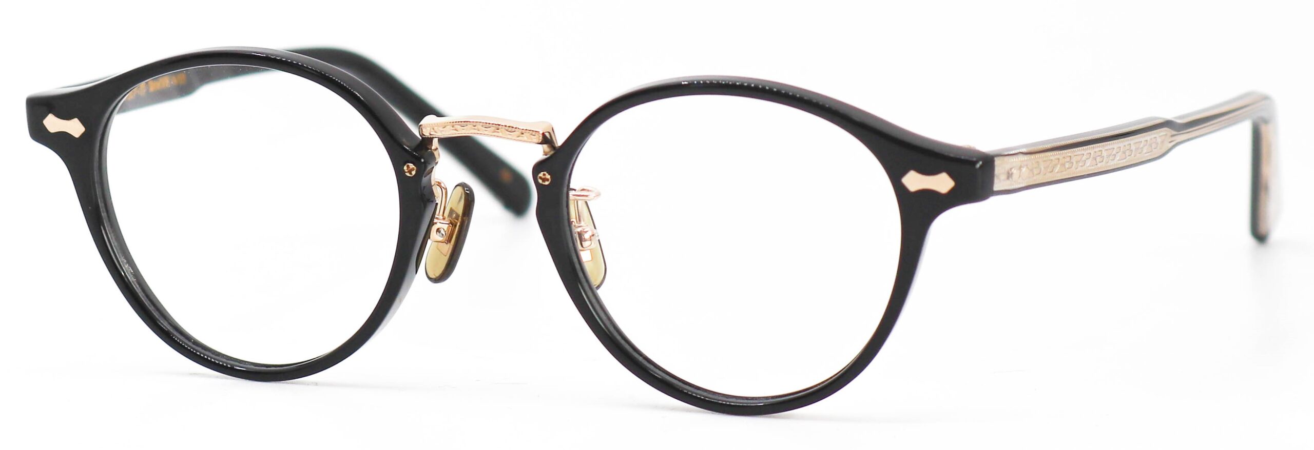 眼鏡のカラータイプC-1 Black-Clear/Gold