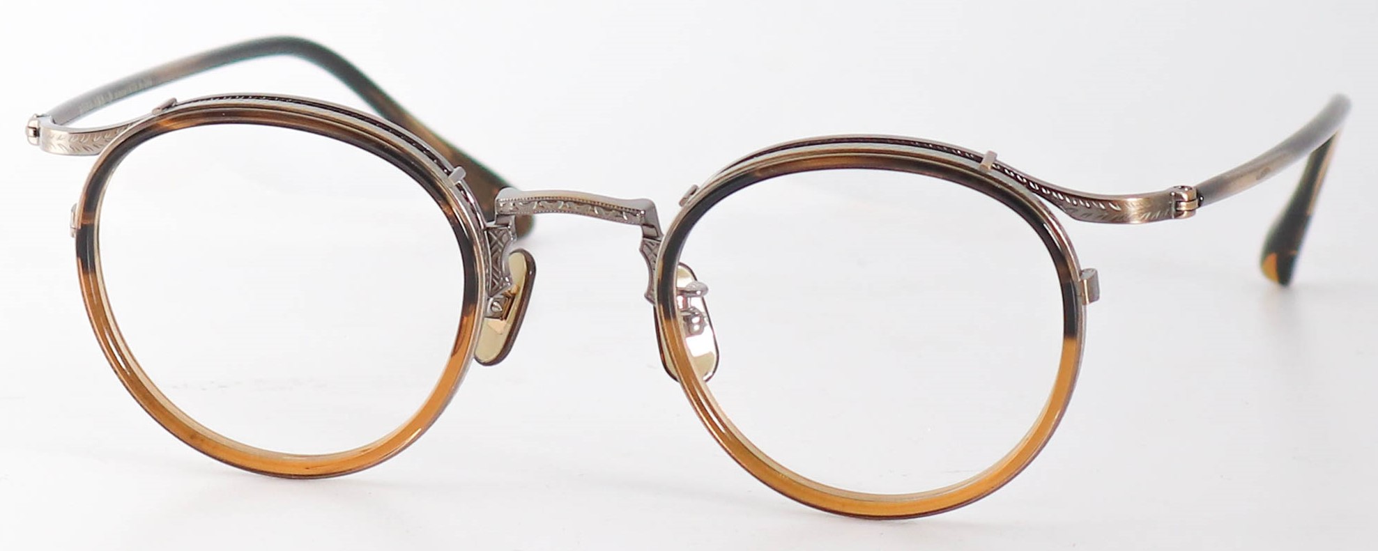 眼鏡のカラータイプC-4 Brown-Half/At-Gold
