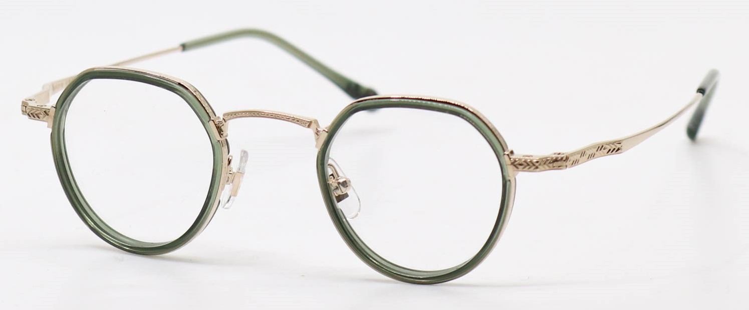 眼鏡のカラータイプC-4 Green/Gold