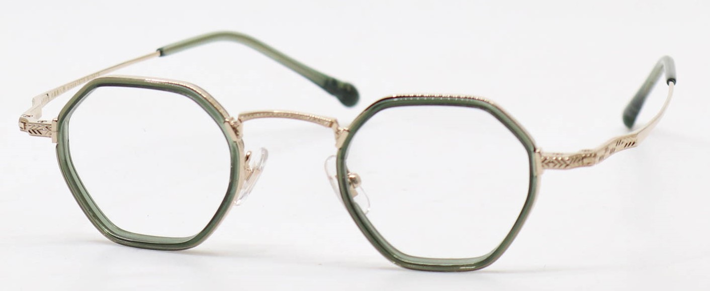 眼鏡のカラータイプC-4 Green/Gold