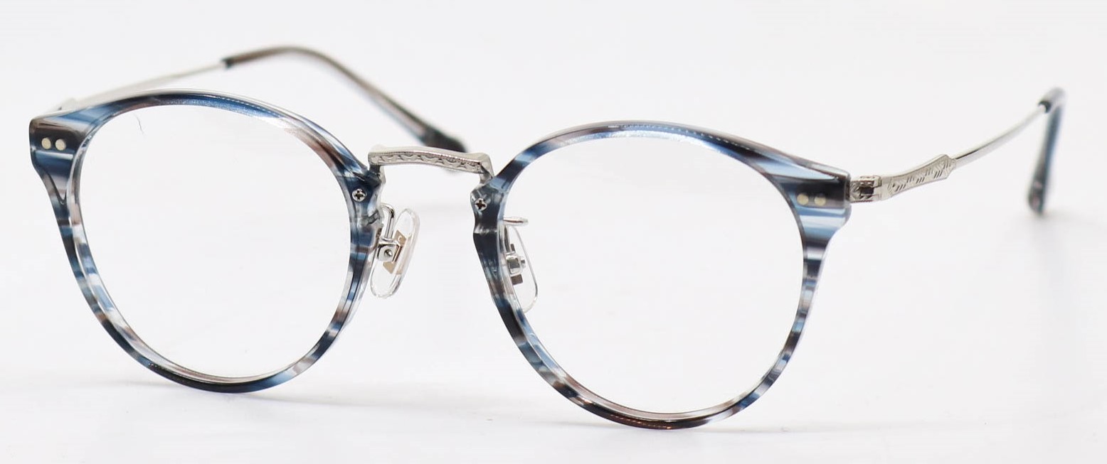 眼鏡のカラータイプC-3 Blue-Sasa/Silver