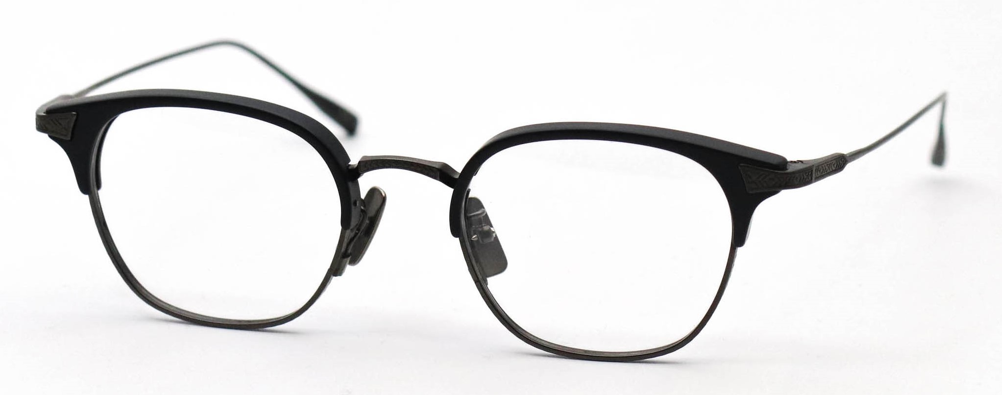 眼鏡のカラータイプC-4 Black-Matt/DarkGray-Matt