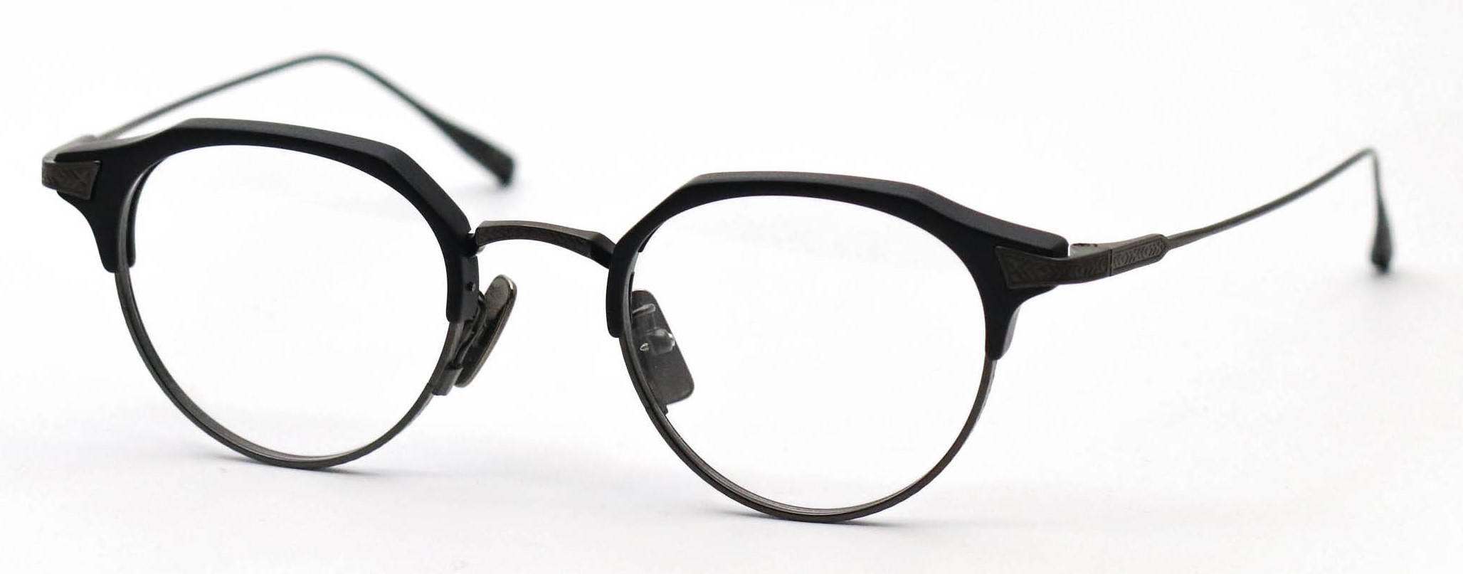 眼鏡のカラータイプC-4 Black-Matt/DarkGray-Matt