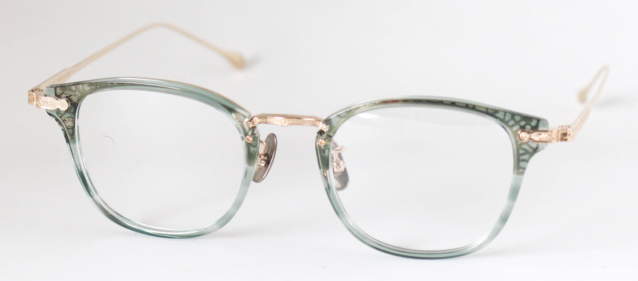 眼鏡のカラータイプC-5 Light-GreenStripes/Gold