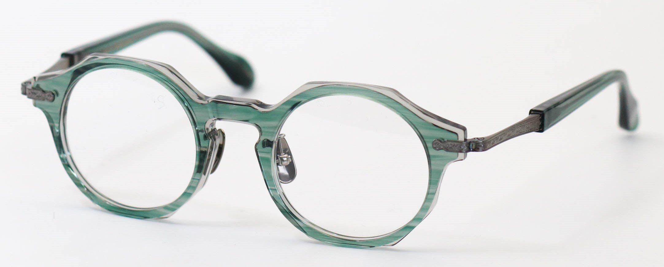 眼鏡のカラータイプC-5 GreenSasa-LightGray/Gray